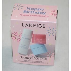 2025 Sephora Birthday LANEIGE 3PC - Water Bank Lip Sleeping Mask Cream Skin NEW